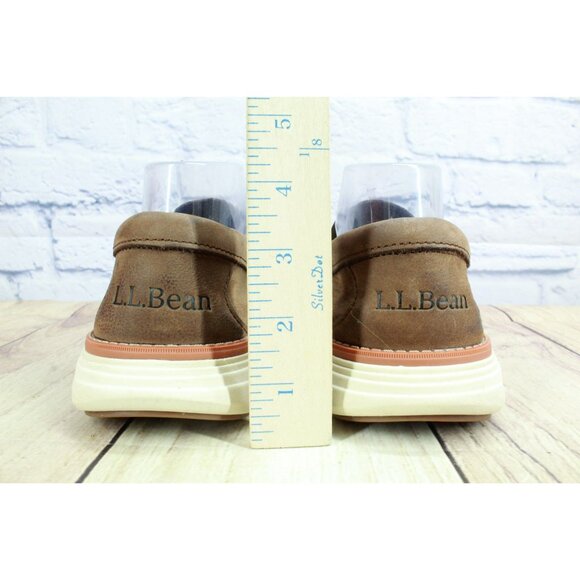 LL Bean Kennebec Men's Brown Leather Slip On Anti Odor Casual Shoes Size 8 M - Picture 6 of 9